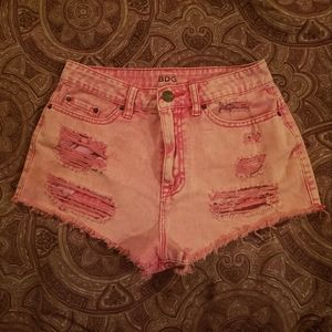 BDG high rise cheeky jean shorts 26